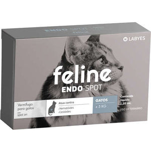 Vermífugo Labyes Feline Endospot para Gatos acima de 5 Kg