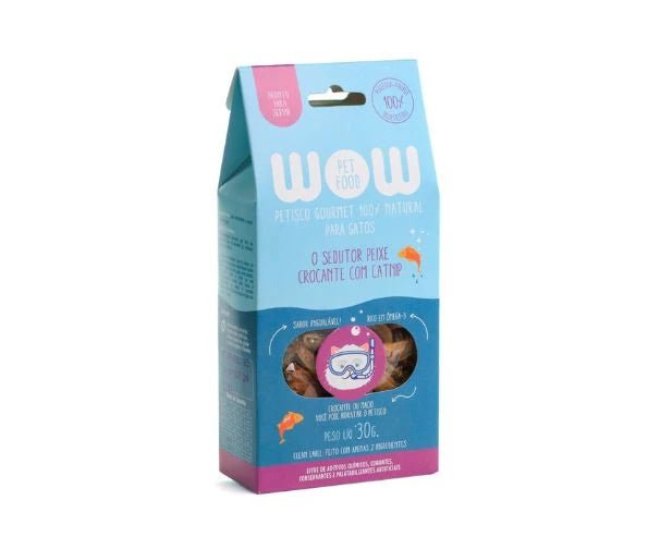 Petisco Natural Wow Pet Peixe com Catnip para Gatos – 30g