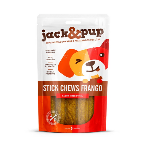 Petisco Jack&Pup Sticks Chews Frango para Cães