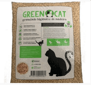 Granulado Higiênico de Madeira Green Cat - 15 kg