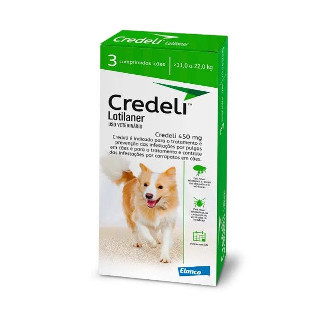 Antipulgas Credeli Elanco para Cães 11 a 22kg - 3 comprimidos