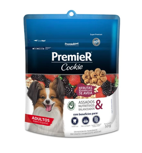 Biscoito PremieR Pet Cookie Frutas Vermelhas e Aveia para Cães Adultos 50g