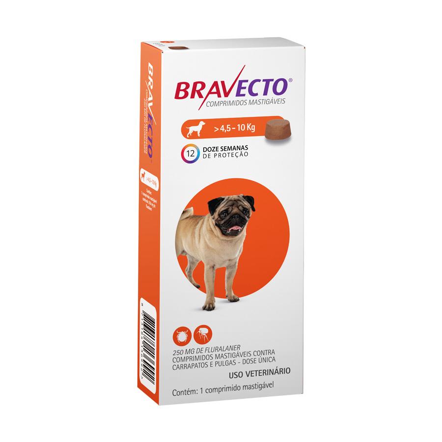 Antipulgas e Carrapatos Bravecto MSD para Cães de 4,5 a 10 kg - Petily
