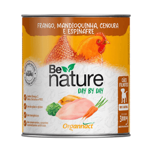 Ração Úmida Organnact Be Nature Day By Day para Cães Filhotes Sabor Frango, Mandioquinha, Cenoura e Espinafre 300 g