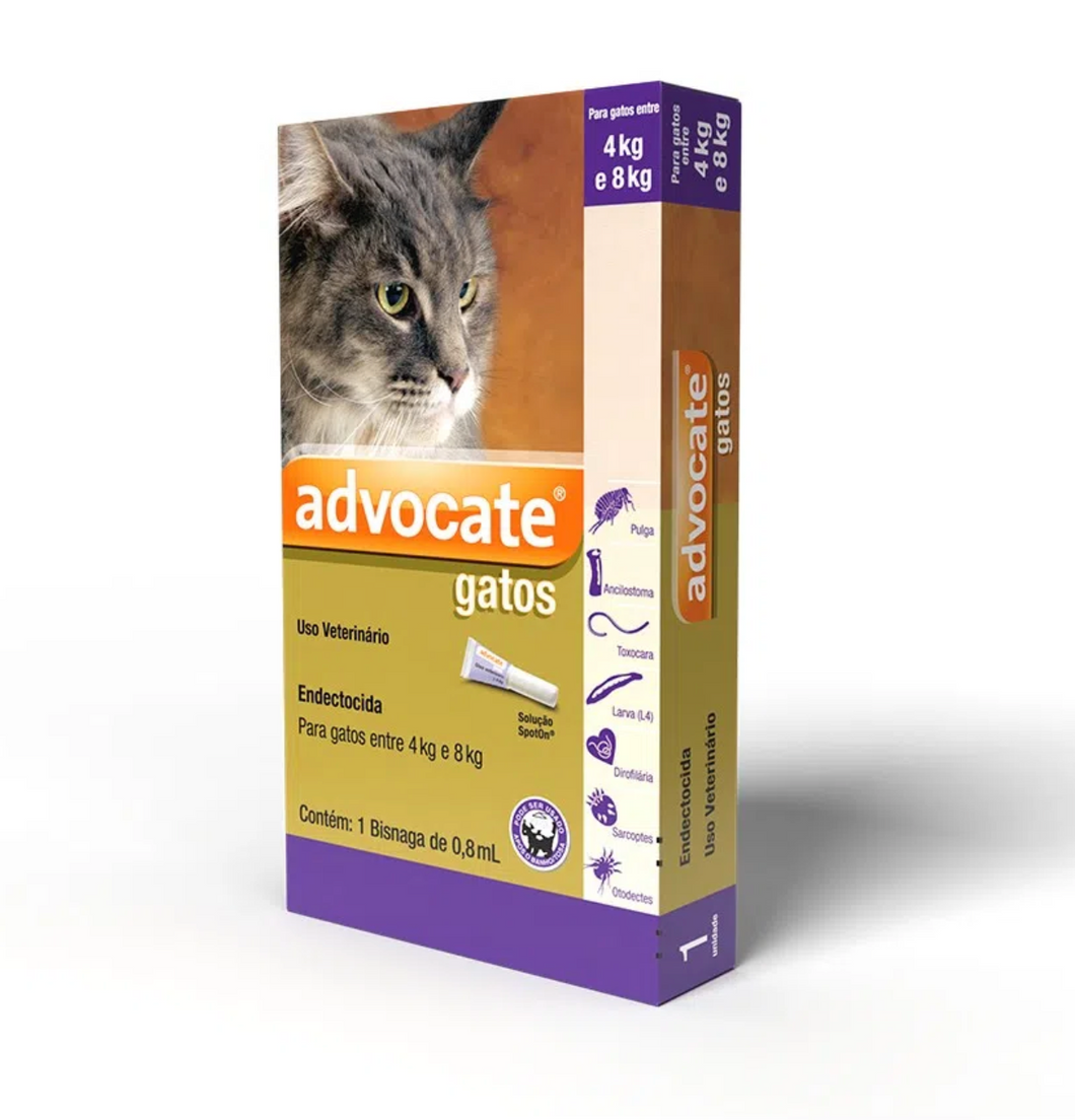 Antipulgas Advocate para Gatos entre 4 e 8kg 0,8ml