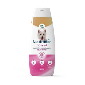 Shampoo & Condicionador Petmais 3 em 1 Pelos Claros Neutrodor 700ml