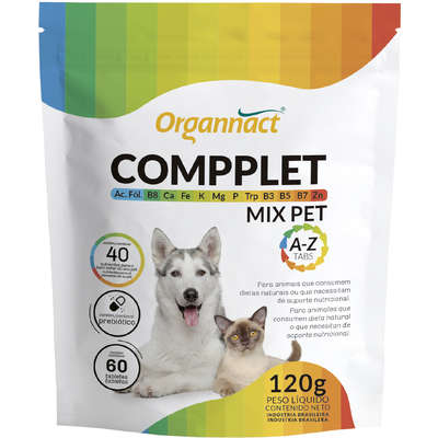 Suplemento Vitamínico Organnact Compplet Mix Pet A-Z Tabs