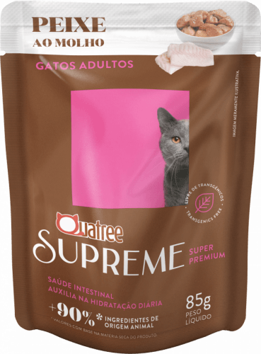 Ração úmida Quatree Supreme para Gatos Adultos - Peixe