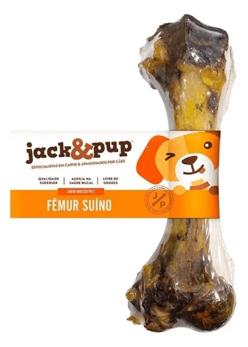 Petisco Natural Jack & Pup Fêmur Suíno P/ Cães Porte Grande