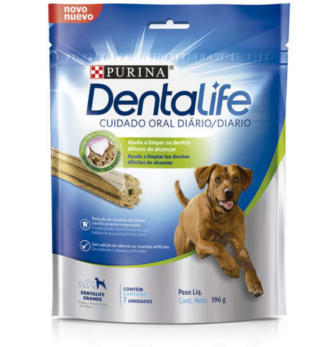 Petisco Nestlé Purina DentaLife Grande para Cães - 7 unidades