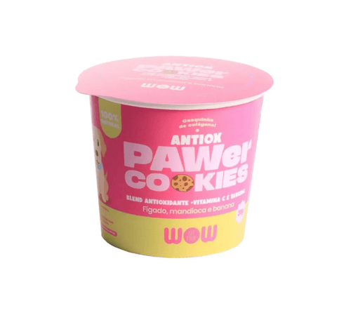 Petisco Para Cães 100% Natural Pawer Cookies Antiox 35g Wow Pet Food