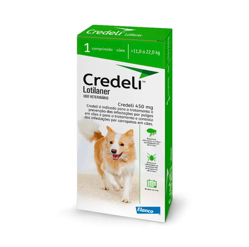 Antipulgas Credeli Elanco para Cães 11 a 22kg - 1 comprimido