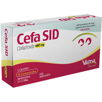 Cefa Sid Antimicrobiano Vansil - 660mg - 10 comprimidos