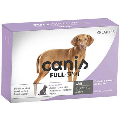 Antiparasitário Labyes Canis Full Spot para Cães de 11 Kg até 25 Kg