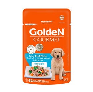 Ração Úmida Golden Gourmet para Cães Filhotes Sabor Frango 85g