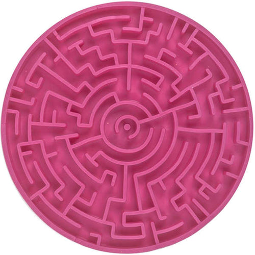 Brinquedo Tapete de Lamber Pet Games Labirinto Rosa Pink para Cães e Gatos - Tam M