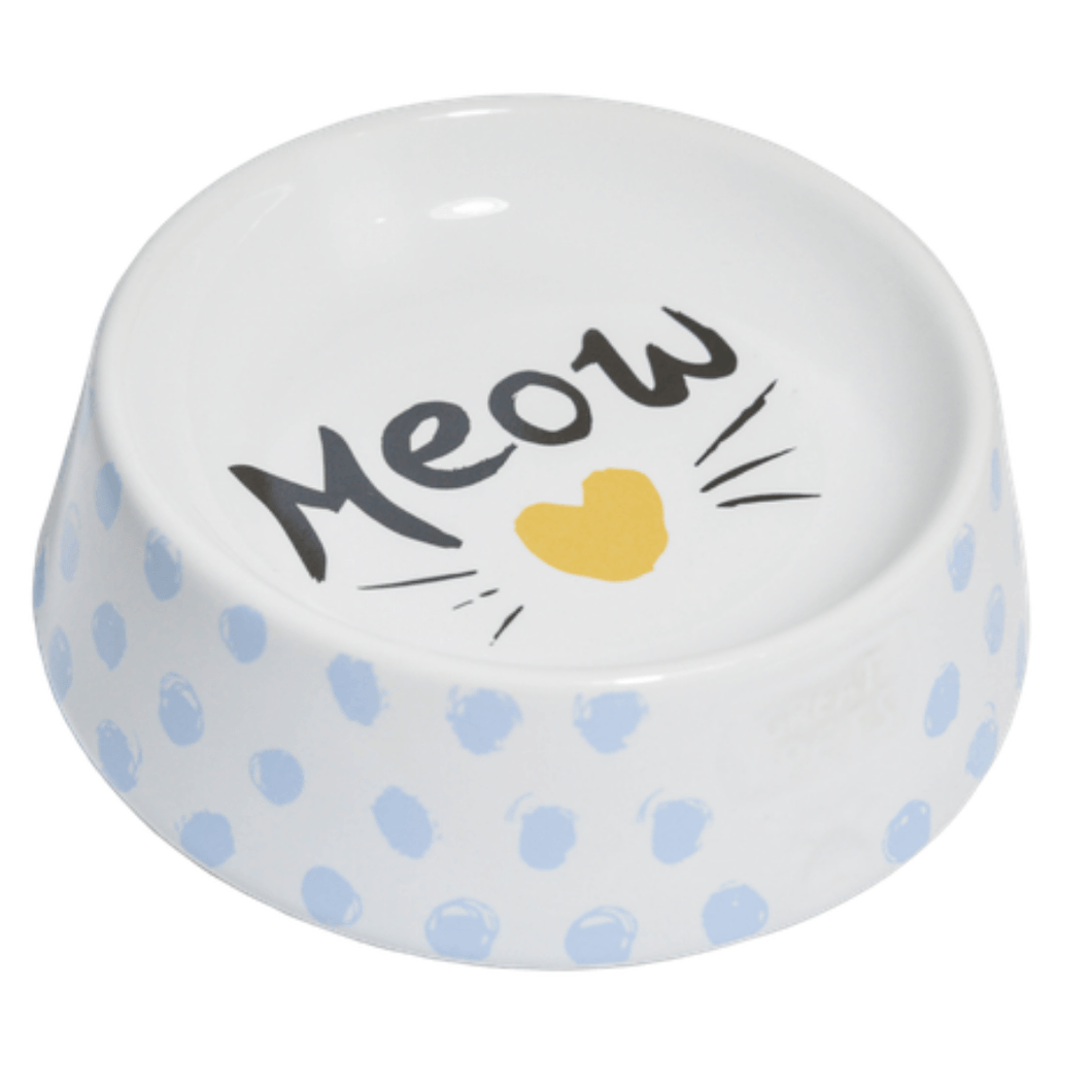 Comedouro de Cerâmica para Gatos Meow - Azul