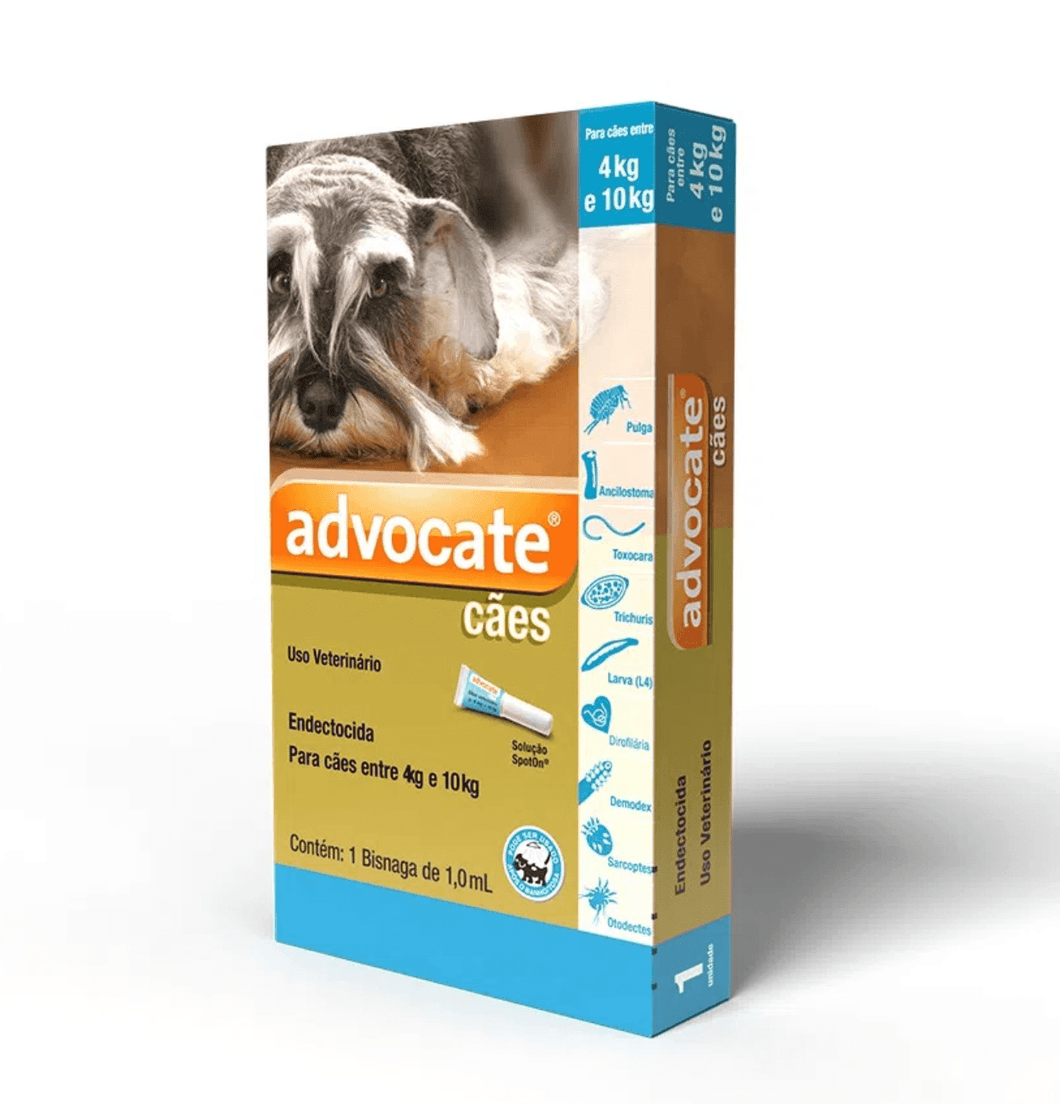 Antipulgas Advocate para Cães entre 4 e 10kg 1,0ml