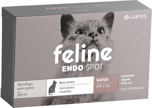 Vermífugo Labyes Feline Endospot para Gatos até 2 Kg