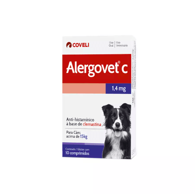 Alergovet Coveli para Cães Acima 15kg 10 Comprimidos pet shop niterói