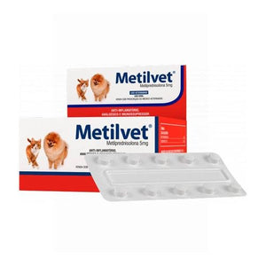 Anti-Inflamatório Metilvet Vetnil - 5mg pet shop niteroi