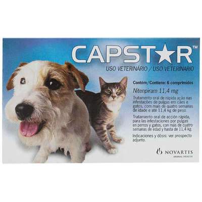 Antipulgas Novartis Capstar 11mg para Cães e Gatos de até 11kg - Petily
