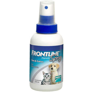 Antipulgas e Carrapatos Frontline Spray para Cães e Gatos - 100ml - Petily
