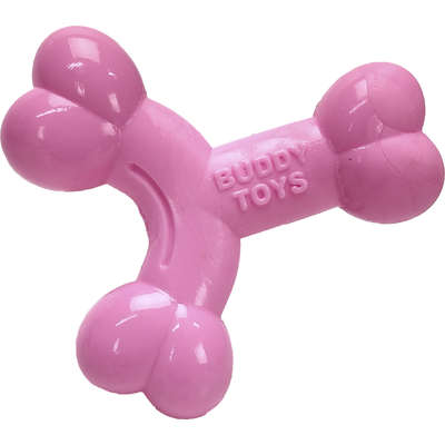 Brinquedo Buddy Toys Ossinho Rosa para Filhotes