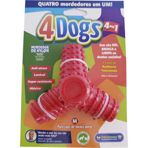 Brinquedo Mordedor Pet Games 4 Dogs Nylon Vermelho