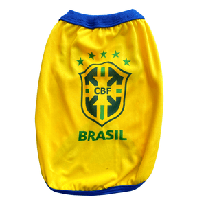 Camiseta do Brasil Copa do Mundo para Cachorro