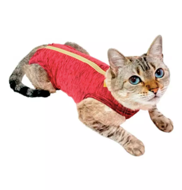 Roupa Cirúrgica Pet Med Para Gatos Duo Dry Rosa