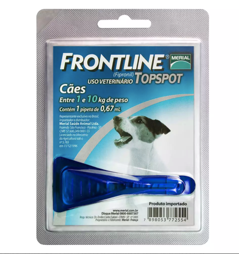  Antipulgas e Carrapatos Frontline Topspot para Cães de 1 a 10kg pet shop niterói