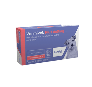Vermífugo Biovet para Cães Vermivet Plus 660mg