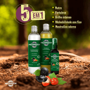 Condicionador Megamazon Forest Energy Guaraná e Açaí para Cães e Gatos 280ml