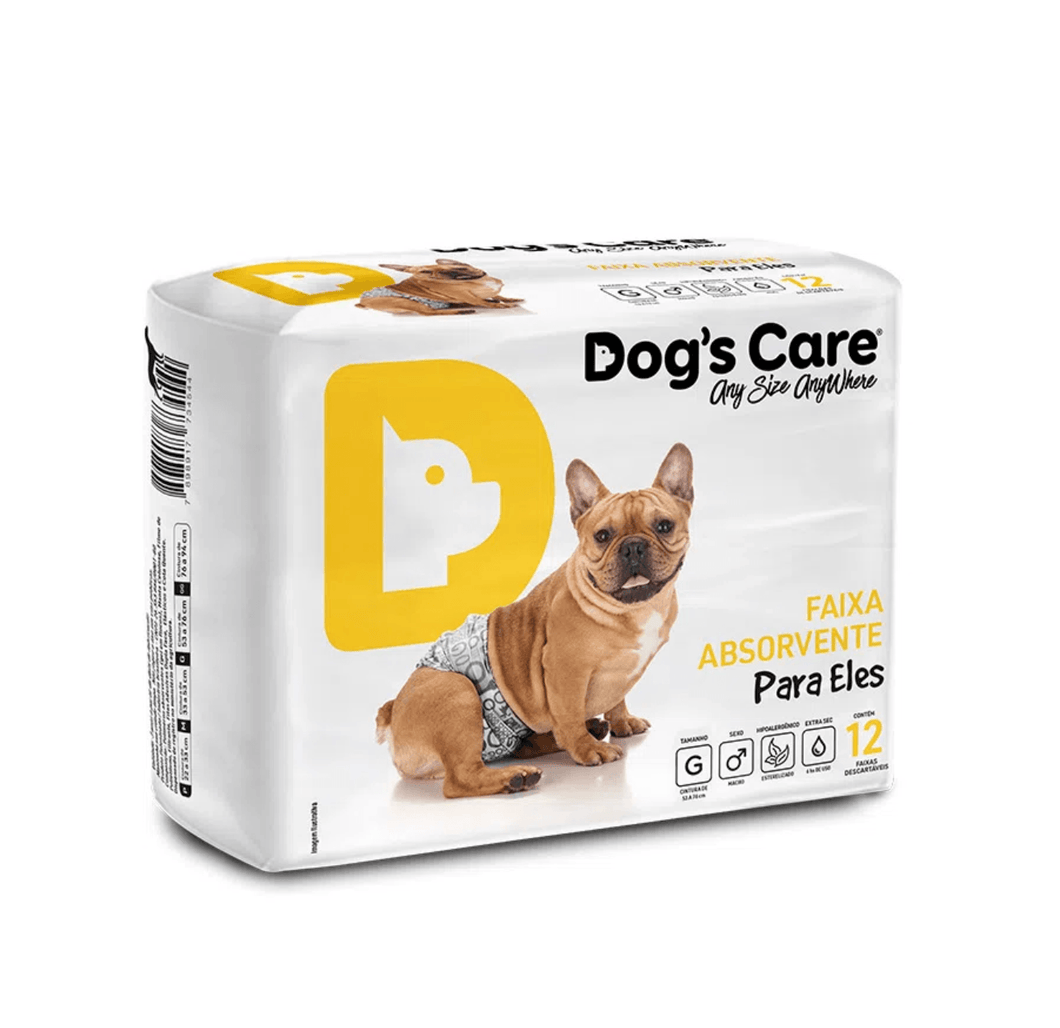 Dogs Care  Fralda Higiênica Descartável Macho Dogs Care 12 unidades G