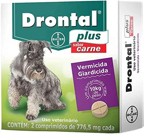 Drontal Plus para Cães de 10 kg Sabor Carne - Petily