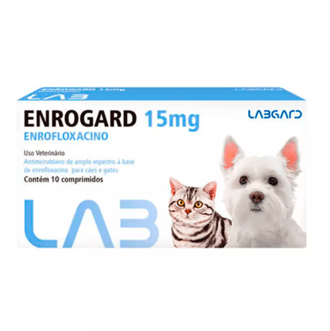 Enrogard 15mg Labgard 10 Comprimidos pet shop niteroi