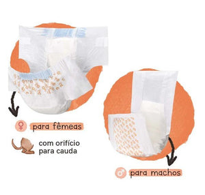 Fralda Higiênica Descartável Mimo Diaper para Cães Fêmeas com 12 Unidades - Tamanho PP