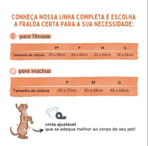 Fralda Higiênica Descartável Mimo Diaper para Cães Machos com 12 Unidades - Tamanho G