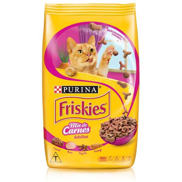 Ração Friskies Purina Mix de Carnes para Gatos Adultos - Petily