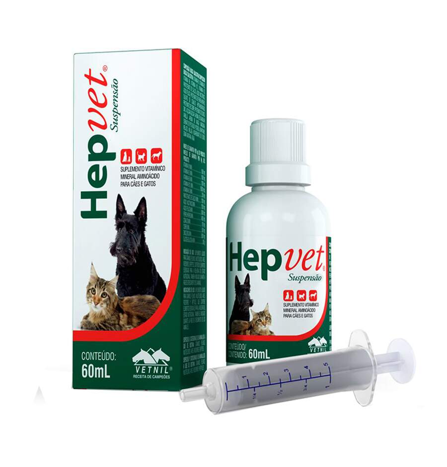 Hepvet Suspensão Vetnil para Cães e Gatos 60ml pet shop niteroi