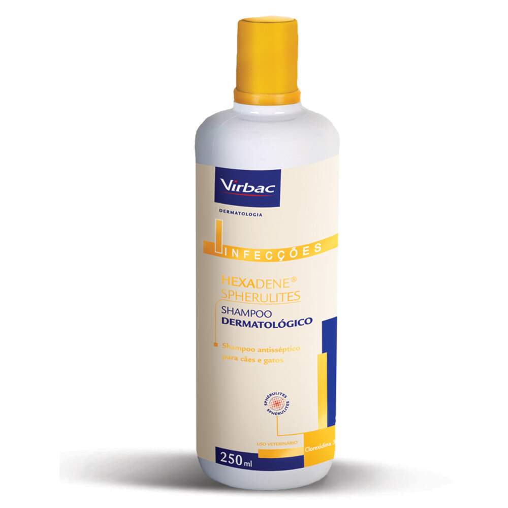 Hexadene Virbac Spherulites Shampoo Dermatológico para Cães e Gatos - 500 ml pet shop niteroi]