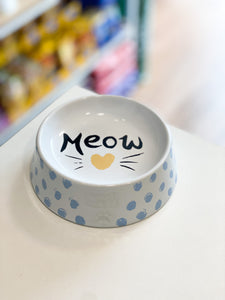 Comedouro de Cerâmica para Gatos Meow - Azul