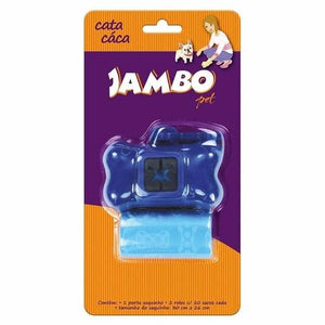 Kit Porta Cata Caca Jambo Basic com 2 Rolos - Azul pet shop niteroi