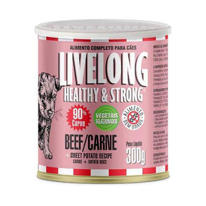 Ração úmida Livelong Carne com Batata Doce para cães – 300g