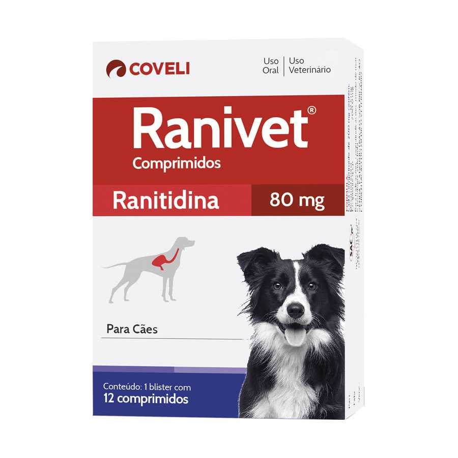 Medicamento Ranivet Ranitidina Coveli - 80mg