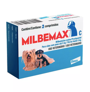 Milbemax Elanco para Cães até 5kg petshop niterói