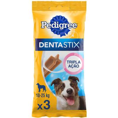 Petisco Pedigree Dentastix Cuidado Oral Para Cães Adultos Raças Médias - 3 unidades - Petily