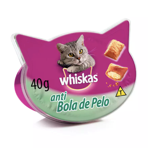 Petisco Whiskas Temptations Anti Bola de Pelo Para Gatos Adultos 40 g pet shop niteroi