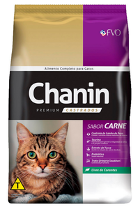 Ração Chanin para Gatos Castrados Carne - 10,1kg